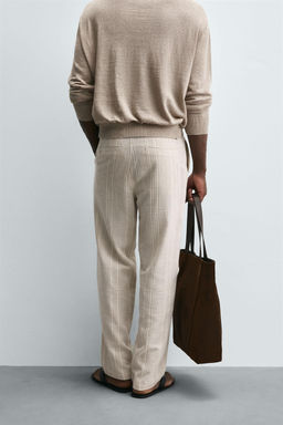STRIPED REGULAR FIT TROUSERS - Zara фото 3