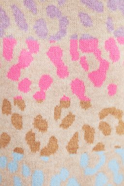 Tas Yumusak Dokulu Leopar Desenli Triko Kazak TWOAW22KZ0427 - Trendyolmilla фото 4