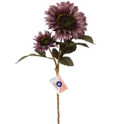 Искусственные цветы "FLOWERS GLAMOUR" 63см Подсолнухи 2 цветка лиловые