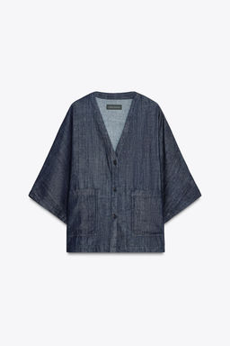 ZARA WOMAN COLLECTION RELAXED DENIM SHIRT