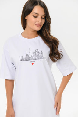 Футболка Top458 белый+Москва