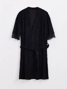 CONTE Халат с кружевом для дома INSOMNIA LHW 1437 black black