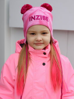 Шапка на завязках, розовая - Inzibe фото 3