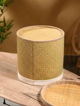 Корзина для белья с крышкой и тканевым подкладом, 303030 см, ротанг - Simaland фото 7