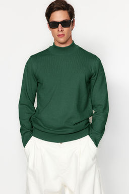 TRENDYOL MAN Premium Camel Regular Fit Yar?m Bal?kc? Yaka Yumusak Basic Triko Kazak TMNAW24KZ00055 - Trendyolmilla фото 5