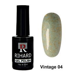 Rihard Gel Polish Vintage 04 Гель-лак "Винтаж" с поталью, 10 мл