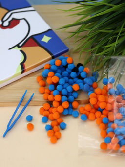 Картина из помпонов на подрамнике Draw Me! Funny fox, (20 х 20 см)