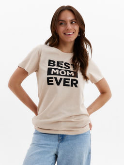 Футболка женская KAFTAN Ever, размер 40-42, бежевая