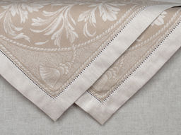 01с-44ЯК Салфетка 45*45 "Овальная" цв. бежевый (по 6 шт