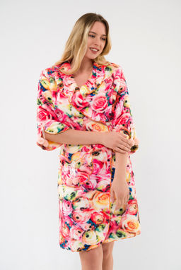 Халат женский из ультрасофта Светлана цветы - Амадэль фото 5