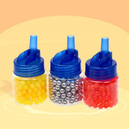 Цена за 3 шт. Пульки 6 мм пластиковые в банке, 200 шт., МИКС