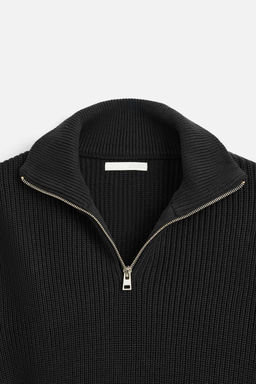 BASIC QUARTER-ZIP SWEATER - Zara фото 9
