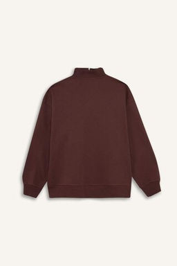 Классический простой свитшот широкого кроя Cool Oversize - Defacto фото 9