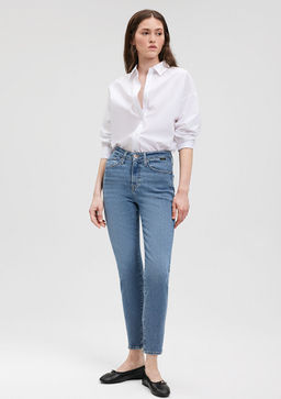 Cindy Gold Shape G?lgeli ?ndigo Mavisi Jean Pantolon  фото 2