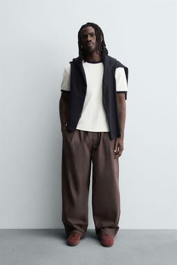 BALLOON FIT PLEATED TROUSERS