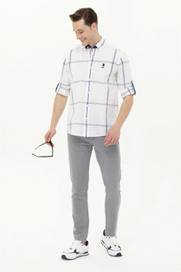 Мужская белая рубашка с длинным рукавом - U.s. polo assn фото 11