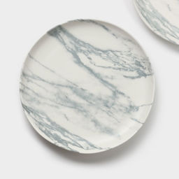 Десертные тарелки Magistro Real Marble, d=21 см, набор 2 шт., фарфор, белые фото 5