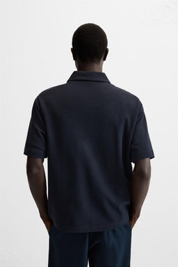 TEXTURED WEAVE POLO SHIRT WITH ZIP - Zara фото 21