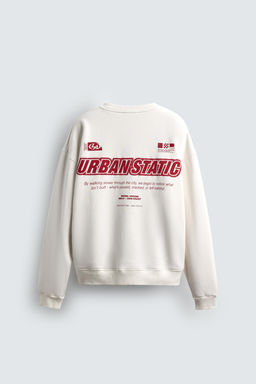 PRINTED SLOGAN SWEATSHIRT