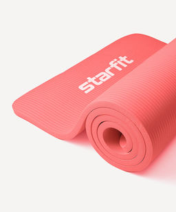 Коврик для йоги и фитнеса STARFIT FM-301 NBR, 1,5 см, 183x61 см, коралловый  фото 4