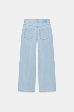 JEANS Z1975 WIDE LEG TIRO MEDIO RAYA PLANCHADA / Azul claro - Zara фото 9
