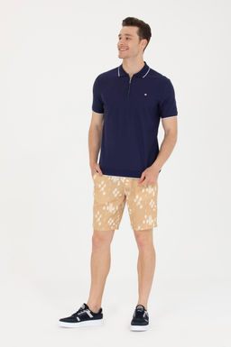 U. S. Polo Assn Мужская темно-синяя футболка с воротником-поло - U.s. polo assn фото 4