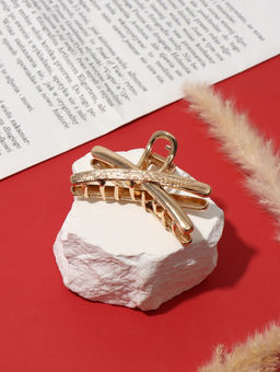 Цена за 6 шт. Краб для волос "Хэдли" 7 см, золото