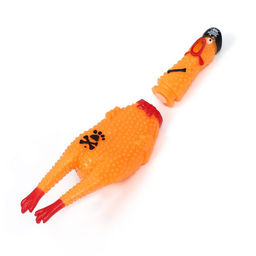 Игрушка пищащая Курица пират для собак, 28 см, жёлтая - Пижон фото 4