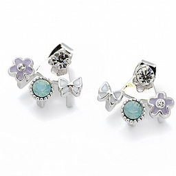 Серьги-гвоздики PR2876 зеленый