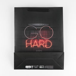 Цена за 2 шт. Пакет подарочный ламинированный, упаковка, «Go hard», L 31 х 40 х 11.5 см