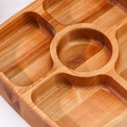 Менажница Adelica, 5 секций, 18×18×4 см, дерево берёза