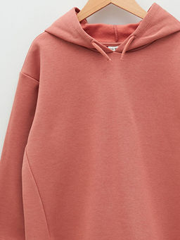 Kap??onlu Basic Uzun Kollu K?z ?ocuk Sweatshirt - Waikiki фото 3