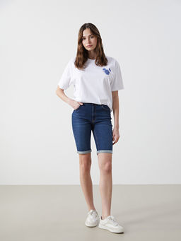 Bermuda Fit Kad?n Jean ?ort