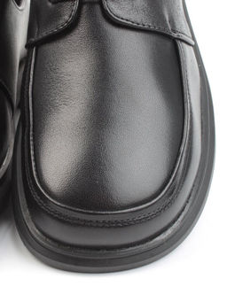 03-DYL60-1 BLACK Полуботинки женские (натуральная кожа)