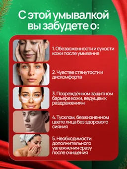 Пенка для умывания с щеточкой Christmas клубника - Sadoer фото 2
