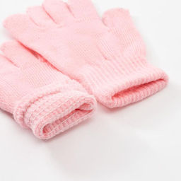 Перчатки детские MINAKU "Однотонные",цв. светло-розовый, р-р 15 (6-8 лет)