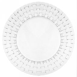 Тарелка мелкая стеклянная Ротанг д225мм, h24мм, Gloreca (Глорека) (Китай)