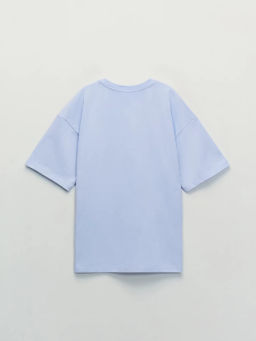 Базовая футболка оверсайз из хлопка / Zarina фото 7