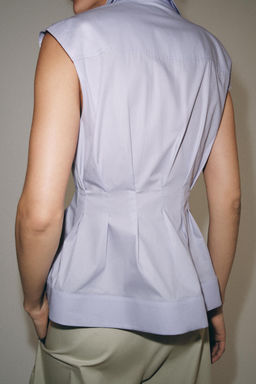 CAMISA PLIEGUES MANGA SISA ZW COLLECTION / Malva claro - Zara фото 3