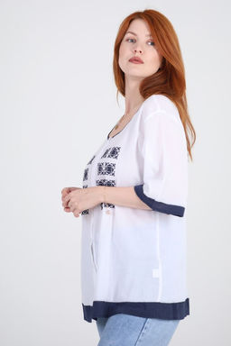 Рубашка женская летняя с орнаментом - Almond фото 5