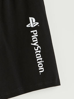 Beli Lastikli PlayStation Bask?l? Erkek ?ocuk Pijama ?ort
