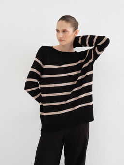 Conso/KJL 230614 - black/beige Джемпер женский  фото 3