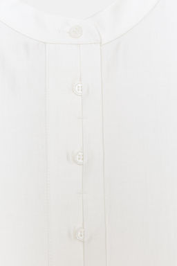 BLUSA FLUIDA MANGA CORTA ZW COLLECTION / Blanco