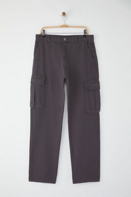 TRENDYOL MAN Siyah Kargo Cepli Gabardin Baggy/Bol Kesim %100 Pamuklu Rahat Pantolon TMNSS24PL00021 - Trendyolmilla фото 21
