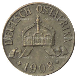 1 геллер 1908 года J Германская Восточная Африка