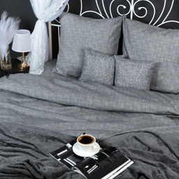 Пододеяльник 1,5-спальный, бязь Комфорт (Контур, светло-серый) - Ивановотекстиль фото 5