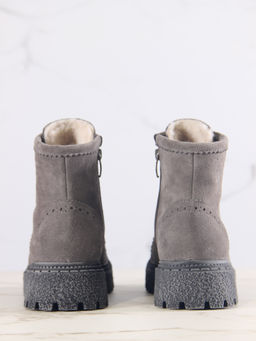 Ботинки 319.22511gr.Серый замок замша/Мех