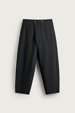 PANTAL?N BALLOON FIT CRUZADO / Negro