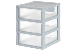 Органайзер 3-х секционный 25*19,5*26 см, серый/прозрачный (модель 596) - Elan gallery фото 9