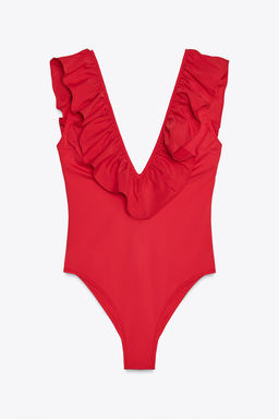 RUFFLED SWIMSUIT - Zara фото 5